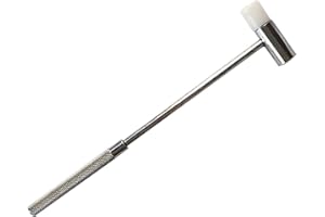 MIKMAYTOO Dual Head Small Hammer, 7 Inches, Plastic Head and Metal Head, Black Plastic Grip, Double face Jewelry Mallet, Mini Hammer for Watch, Tuning, Woodworking, Toys, DIY, Leather, Instruments