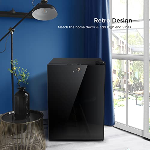 COOLLIFE Mini Freezer Only Countertop Compact Reversible Single Door