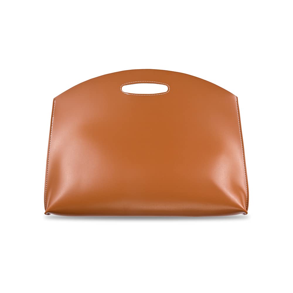 Hosoncovy PU Leather Handbag Laptop Sleeve Case for MacBook Air / MacBook 14 Inch / 13 Inch Laptop (Brown)