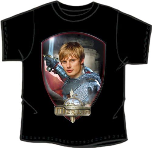 Merlin BBC Series Official 'Arthur' Exclusive Design Collectable T-shirt LARGE CHILD