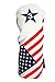 USA 3, 5, X Headcover Patriot Golf Vintage Retro Patriotic Fairway Wood Head Cover Fits All Modern Fairway Wood Clubs