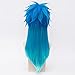 Kadiya Anime Blue Medium Length Boy Cosplay Wigs Costume Full Hair
