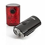 MetroFlash Bike Light Combo Ignita Headlight And Nocturna Tail Light USB Rechargeable