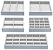 ORIGIA Magic Stackable Jewelry Trays Closet Dresser Drawer Organizer for Accessories, Gadgets & Cosmetics, Storage Display Showcase Holder Box, Set of 5