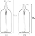 Bar5F Empty Shampoo Bottles with Pumps 32oz/1Liter/Large, BPA-Free, Lightweight(Medium Density PETE1 Plastic)