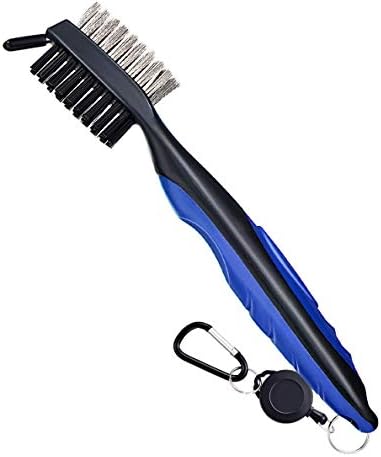 Golf Brush Club Groove Cleaner Aluminum Carabiner Keyring Retractable Spool Line Golf Bag Accessories Gear for Men Women Golf Brush Club Groove Cleaner Aluminum Carabiner Keyring Retractable Spool Line Golf Bag Accessories Gear for Men Women