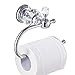 Kabter Crystal Series Brass Toilet Paper Roll Holder, Polished Chrome