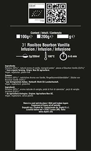Duphil | Rooibos Tee BIO mit Bourbon Vanille aus Südafrika lose Robusch im Aromabeutel mit Zippverschluss | 500g – Bild 4