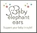 Baby Elephant Ears Head Support Pillow & Matching Blanket Gift Set (Blue Elephant)