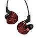 IEM Earbuds, KZ ZS10 HiFi in-Ear Headphones in Ear Monitors Earphones with Five Drivers Without Microphone (Red)