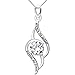 ALOV Jewelry Sterling Silver always my mother Forever my friend Love Cubic Zirconia Pendant Necklace