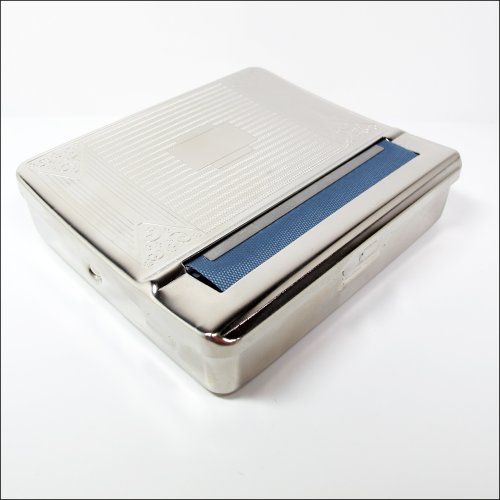 1 x 70mm metal cigarette roller & storage box