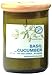 Paddywax Candles Eco Collection Soy Wax Blend Candle in Glass Jar, Medium- 8 Ounce, Basil & Cucumber