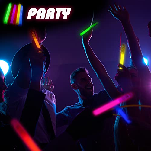HAKDAY 12PCS Glow Sticks Bulk, Emergency Glow Sticks 6 Inch Lightsticks Light Up Neon Sticks for Party Camping Blackouts Hurricane Survival Kit