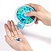 Upgraded Pill Box Round for Travel, Opret Small Pill Case Organizer 7 Day Weekly Daily Once a Day with 7 Compartment for Purse Pocket Handbag(Blue)