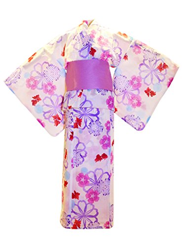 image for myKimono Women's Traditional Japanese Kimono Robe Yukata with OBI Belt
