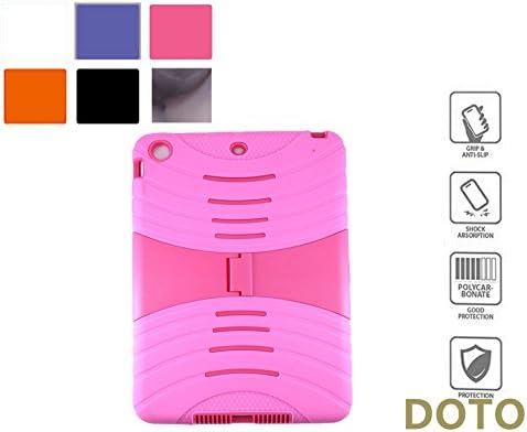 iPad case,Apple iPad2/3/4 Case,[HEAVY DUTY] Shock-Absorption Rainproof Dust-proof Kid Proof Ruge Silicone+Plastic Extreme Duty Dual Protective Back Cover with Kickstand Apple iPad 2 3 4 (Rose Pink)