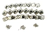 24pcs. Square Nickel-plated Box Corners with mounting screws