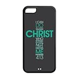 Bible Philippians 4 13 Bible verse Hard Plastic Back Protective case for iphone 5C TPU
