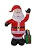 8 Ft Inflatable Portable Christmas Santa Claus Xmas Indoor Outdoor Lawn Yard Decoration Place Box Beside Foot