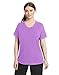 Champion Women's Plus-Size Double Dry Cotton V-Neck Tee, Amethyst Glaze Heather, 4X