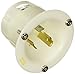 Locking Devices, Twist-Lock, Industrial, Flanged Inlet, 20A 125V 2-Pole 3-Wire Grounding, L5-20P, Screw Terminal, White