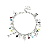 Kingdom Hearts 7 Charms Lobster Clasp Bracelet in Gift Box by Superheroes