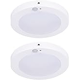 LIT-PaTH LED Flush Mount Ceiling Light, Closet Lighting Fixture with Motion Sensor and Dusk to Dawn, 10.5W, 800 Lumen, 6.2 In