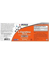 Tartrato de L-Carnitina Now Foods 1000 mg, 100 tabletas