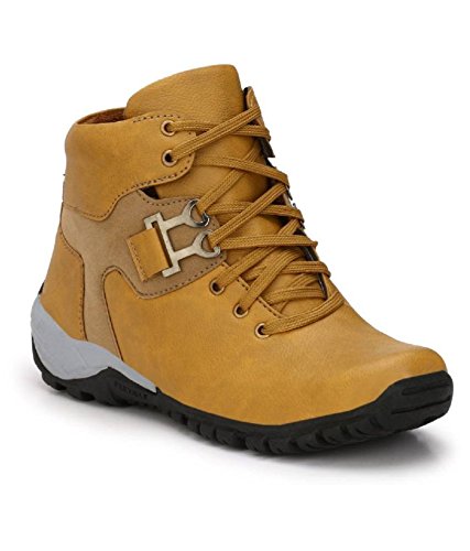 T-Rock Men's Synthetic Leather Tan Casual Shoes-6