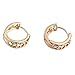 Hollow Out Flower Crystal 18k Gold Plated Earring Stud Women Jewelry + 925 Sterling Silver Earnuts Gs0453