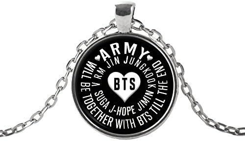Army will be together with BTS Till The End -18” Adjustable Chain Necklace (Black -V2)