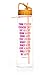 AQUANEÜ 30oz Motivational Inspirational Fitness Workout Sports Water Bottle with Time Marker | Measurements | Goal Marked Times Bottle for Measuring Your H2O Intake, BPA Free Non-Toxic (Think Orange)