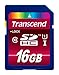 Transcend 16GB SDHC Class 10 UHS-1 Flash Memory Card Up to 90MB/s (TS16GSDHC10U1) Blue