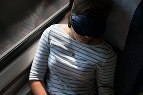 Lewis N. Clark Comfort Eye Mask With Adjustable Straps Blocks Out All Light, Blue