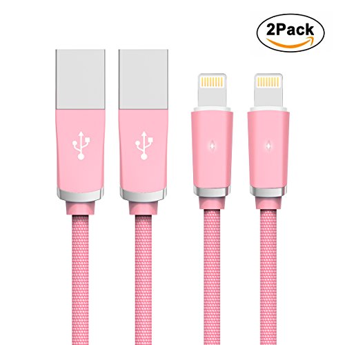 Lightning Kabel Aimus® [2 Pack] 1.2M +1.8M Baumwolle Geflochten -Material Besser als nylon Lightning auf USB Ladekabel Connector für iPhone X 8 Plus 7 Plus 6S Plus 6 Plus SE 5S 5, iPad Mini 2 3 4 A