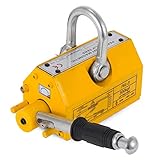 Mophorn Steel Magnetic Lifter 300KG Metal Lifting Magnet 660 LB Magnetic Lift Hoist Shop Crane for Heavy Duty