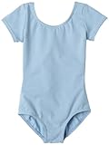 Capezio Little Girls' Classic Short Sleeve Leotard,Light Blue,T (2-4)