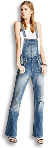 Lixmee Women Retro Demin Overalls Dungarees _02Blue X-Large