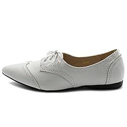 Ollio Women's Ballet Shoe Flat Enamel Pointed Toe