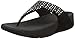 FitFlop Women's Novy Toe Post Flip Flop, black, 7 M US