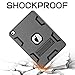 Topsky 3299978 Shock-Absorption Three Layer Armor Defender Full Body Protective Case for iPad 6 and Air 2 with Stylus and Screen Protector - Grey/Black
