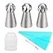 Ouddy 32pcs Baking Supplies Set for Cake/Cupcake Decorating Russian Piping Tips, 3 pcs, Silver