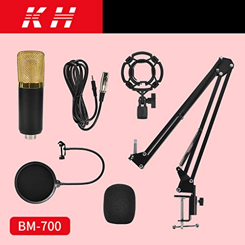 jiumoji BM-700 Professional Capacitive Microphones Kit Anchor Recording Bracket Network K Songs
