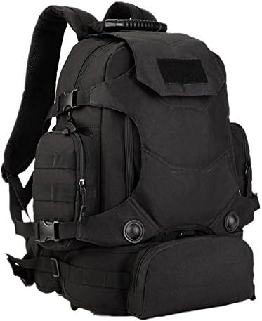40L Multifunctional tactical Backpack with combination/Molle backpack/Bug out Bag/Waist Bag (black)
