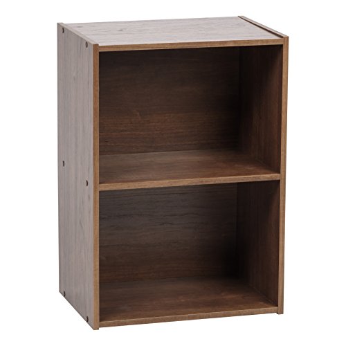 IRIS 2-Tier Wood Storage Shelf, Brown