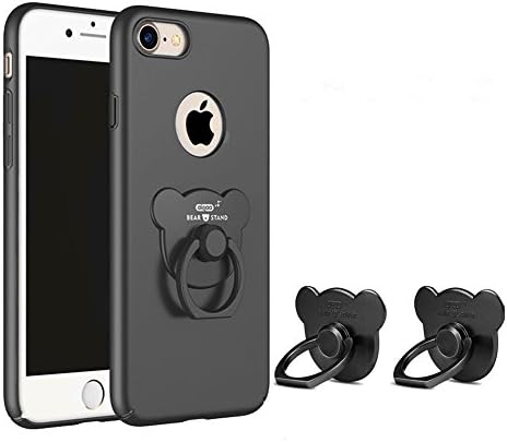 iPhone 7 Case , Netcosy Ultra Thin Hard PC Back Case Battery Cover For Apple iPhone7 4.7" With 2 Kickstands (Bear Black)