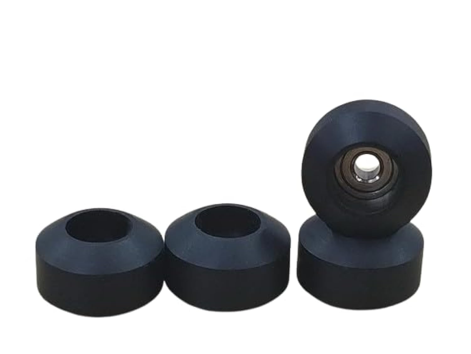 LEEFAI Urethane Professional Fingerboard Wheels Black Mini Finger Skate Board Bearing Wheel Handmade Urethane Material -Hardness 75D-Ultra Spin Bearings Wheels -7.8 * 5mm, Cream
