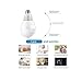 360° Panoramic Fisheye IP Wireless WiFi Security Light Bulb Camera LED Baby &Pet Camera with Motion Detection, Two Way Audio, Night Vision