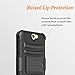 HTC One A9 Case, Combo Rugged Shell Cover Holster with Built-in Kickstand and Holster Locking Belt Clip + Circle(TM) Stylus Touch Screen Pen And Screen Protector - Black
